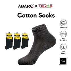 ABARO X TERAS AS05 1 Pair School Black Sock ABARO Cotton Primary/Secondary 
